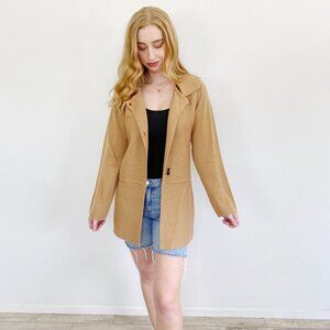 GLIV Carmel Knit Wool Blend Sweater Large